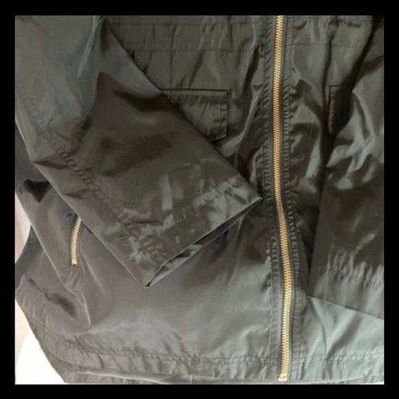 MICHAEL KORS Womens MK Classic Staple Trench Wind Breaker Rain Coat w/Hood Sz XL - Picture 7 of 15